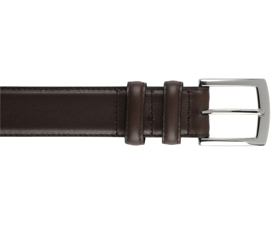Chocolate Luxury Belt for men - WESTGATE SILVER