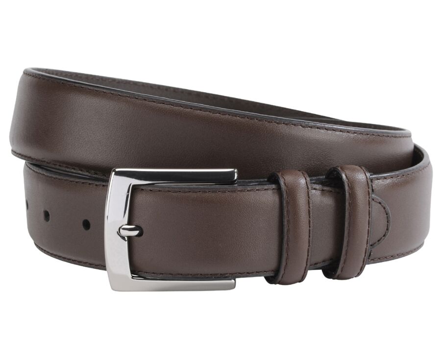 Chocolate Luxury Belt for men - WESTGATE SILVER