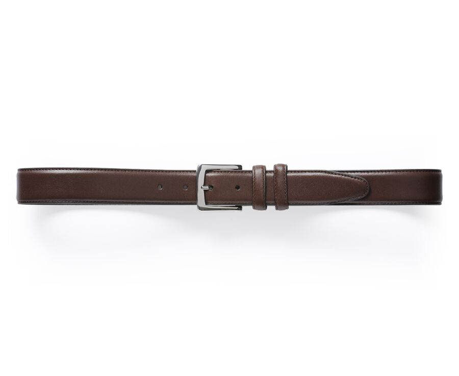 Chocolate Luxury Belt for men - WESTGATE SILVER