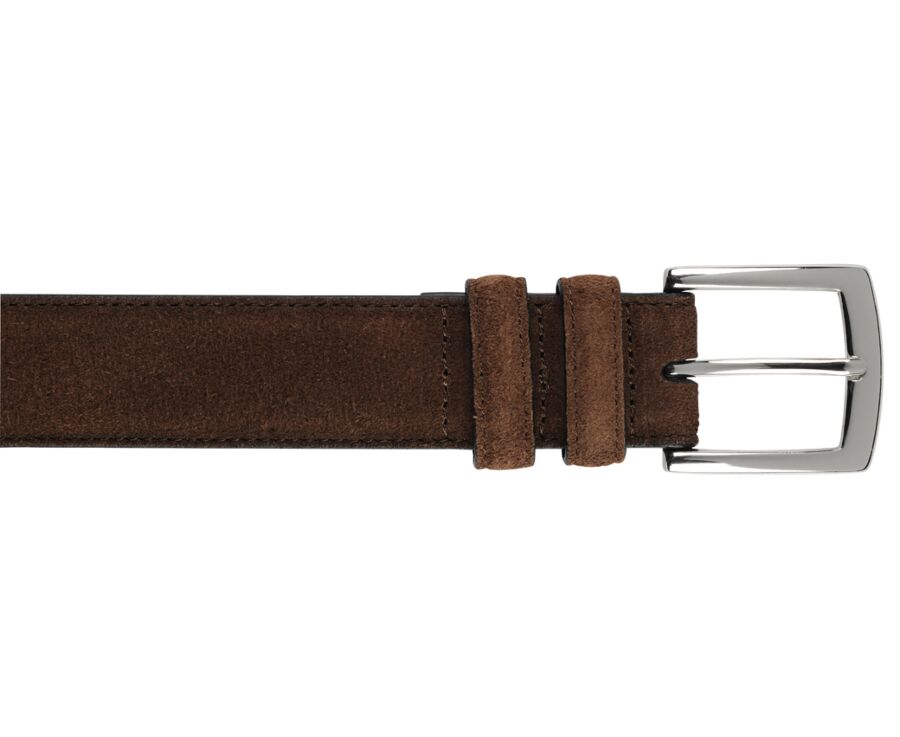 Havana Suede Luxury Belt for men - WESTGATE SILVER