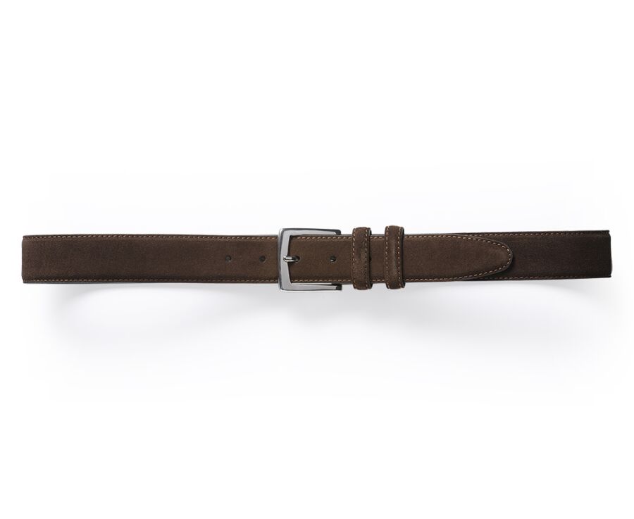 Havana Suede Luxury Belt for men - WESTGATE SILVER