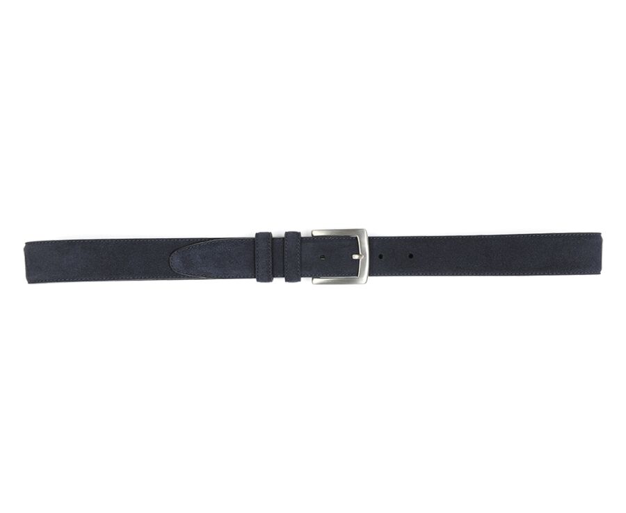 Navy Suede Luxury Belt for men - WESTGATE SILVER