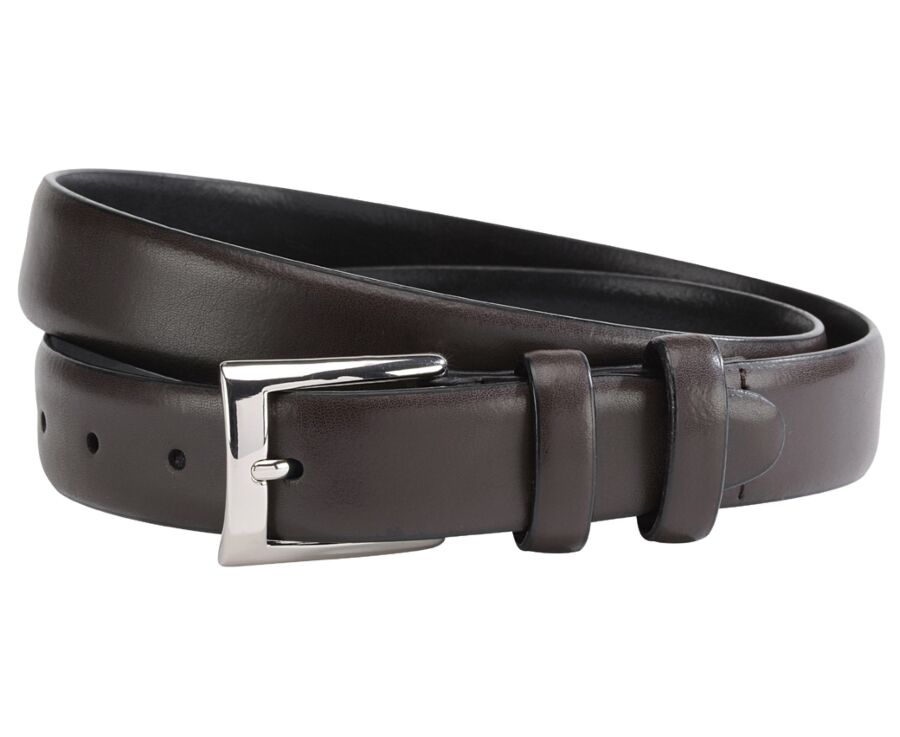 Chocolate Suit Belt for men - RAMSGATE SILVER