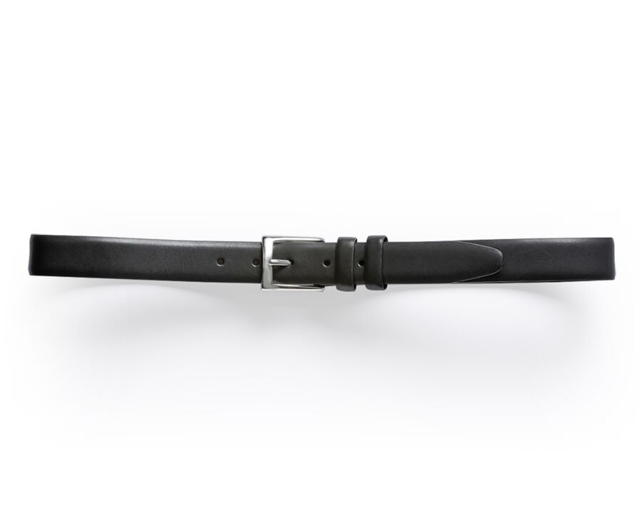 Black Suit Belt for men - RAMSGATE SILVER