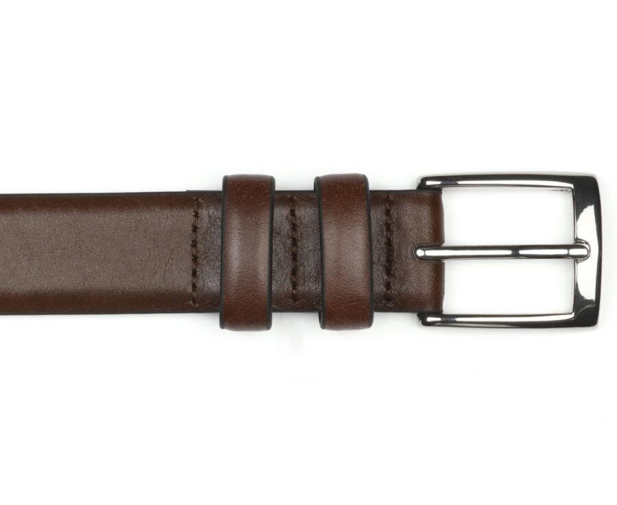 Patina Brown Suit Belt for men - RAMSGATE SILVER