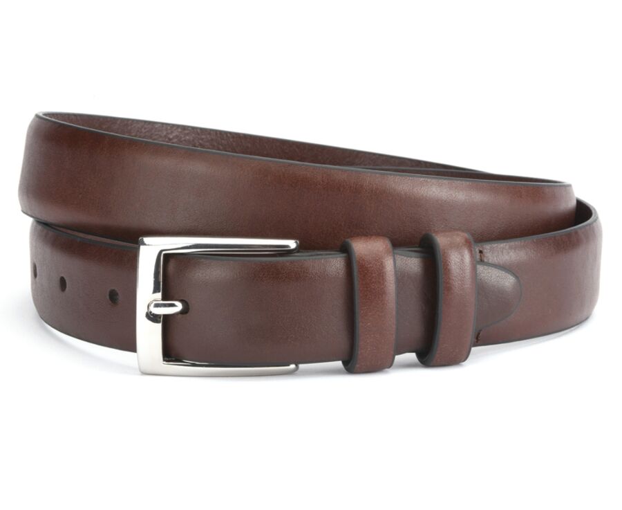 Patina Brown Suit Belt for men - RAMSGATE SILVER