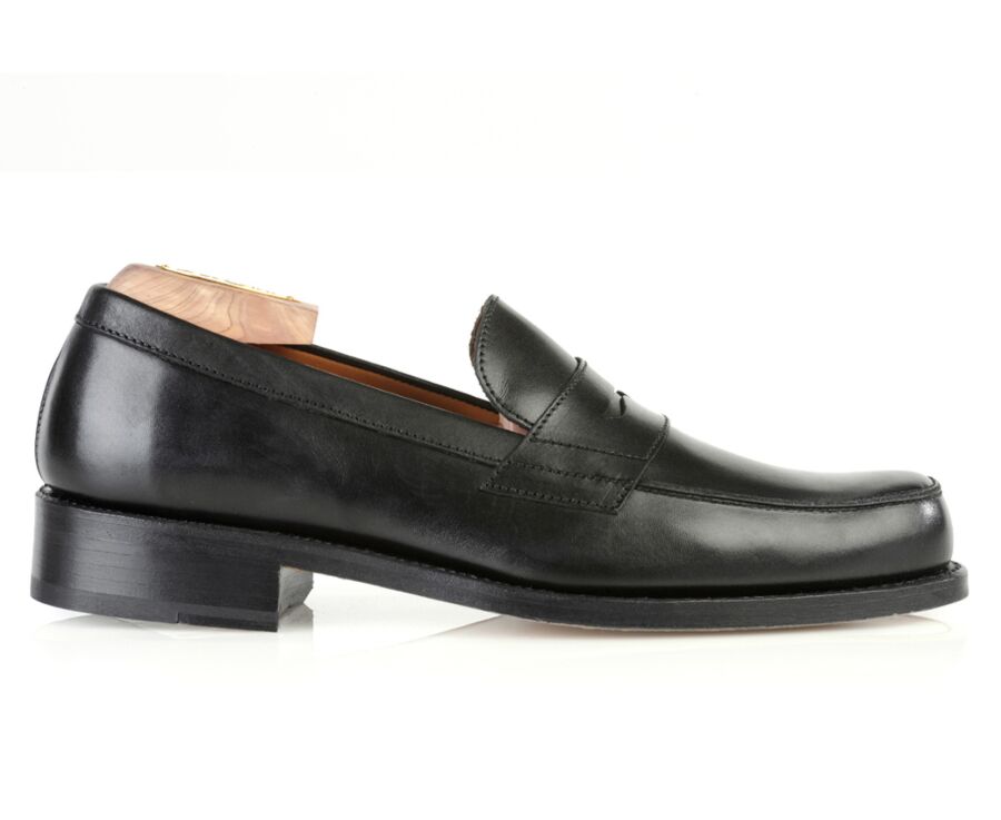Black leather Men's penny loafers - WEMBLEY CLASSIC