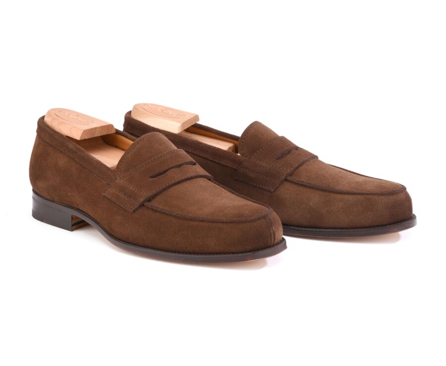 Havana Suede Men's penny loafers - WEMBLEY CLASSIC
