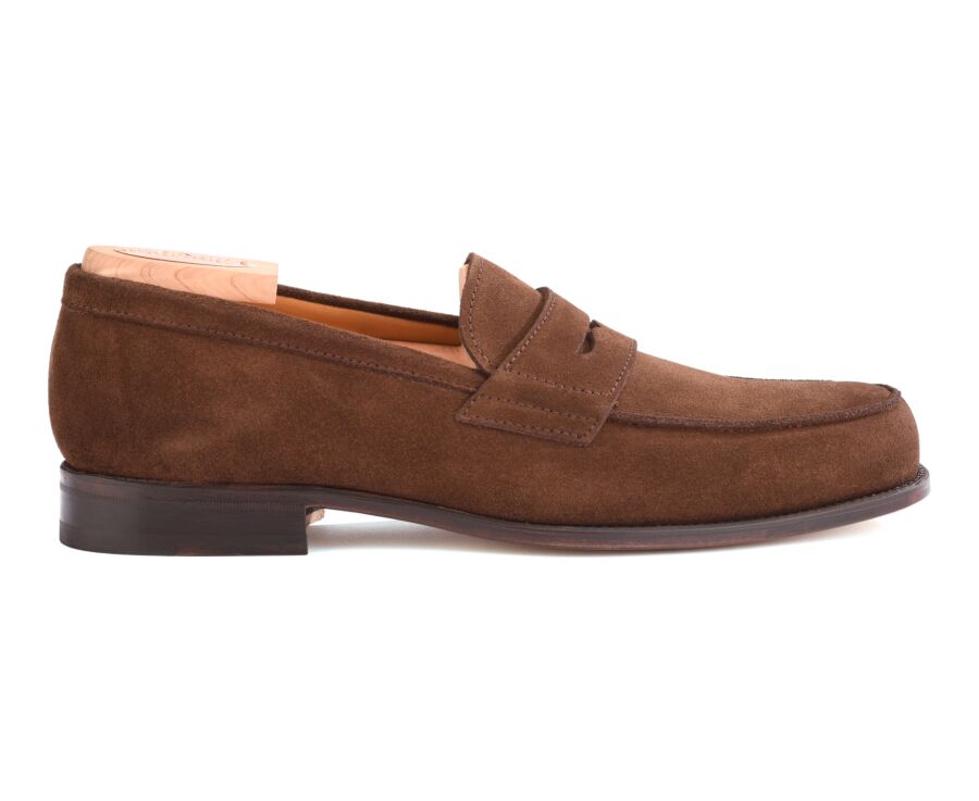 Havana Suede Men's penny loafers - WEMBLEY CLASSIC