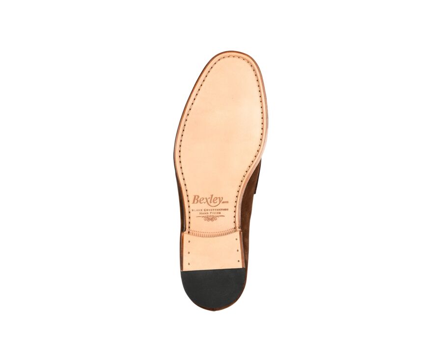Havana Suede Men's penny loafers - WEMBLEY CLASSIC