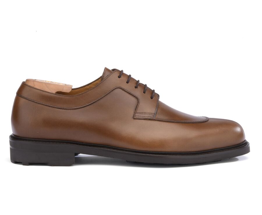 Brown Cognac Derby Shoes - Rubber outsole Kent Gomme Country | Bexley