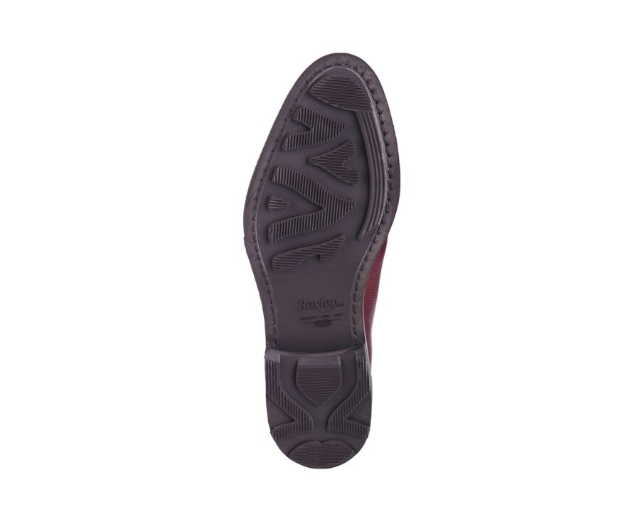 Textured Bordeaux Derby Shoes - Rubber outsole - KENT GOMME COUNTRY