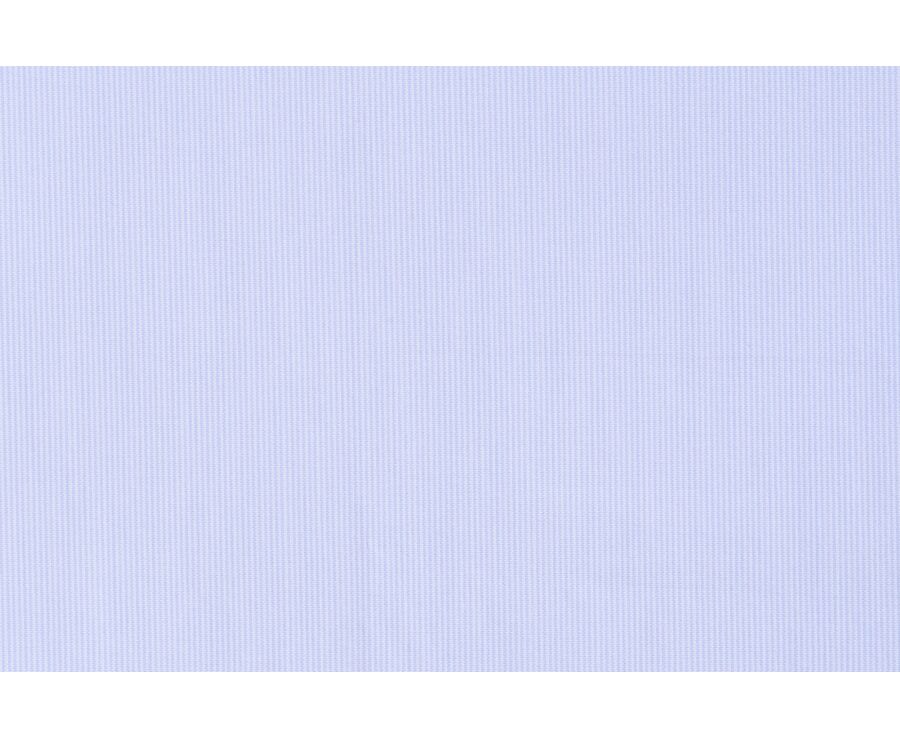 Shirt with thin blue stripes - Straight collar - ANTOINE