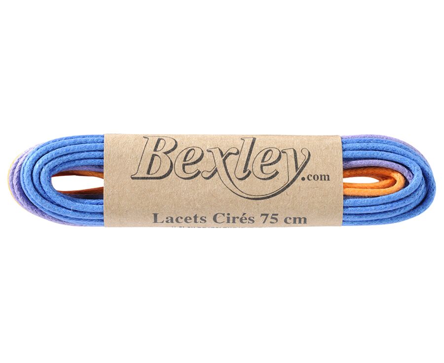 3 pairs of shoelaces for dress shoes - Blue, Orange & Purple