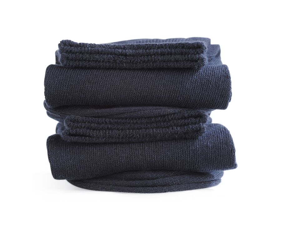 Men's Navy Thick Cotton Socks