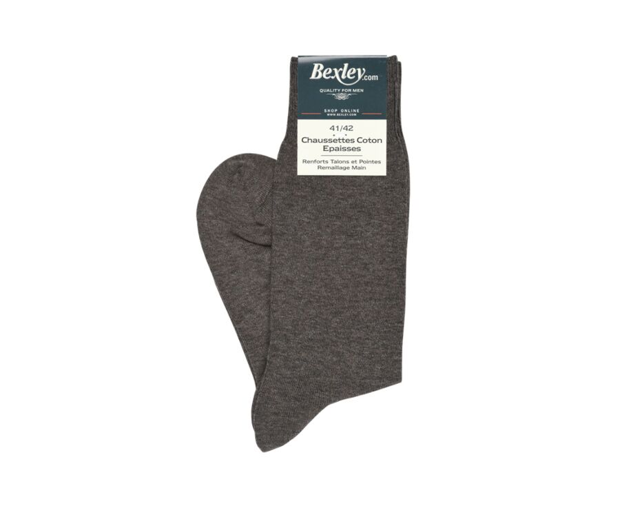 Men's Chocolate Melange Thick Cotton Socks