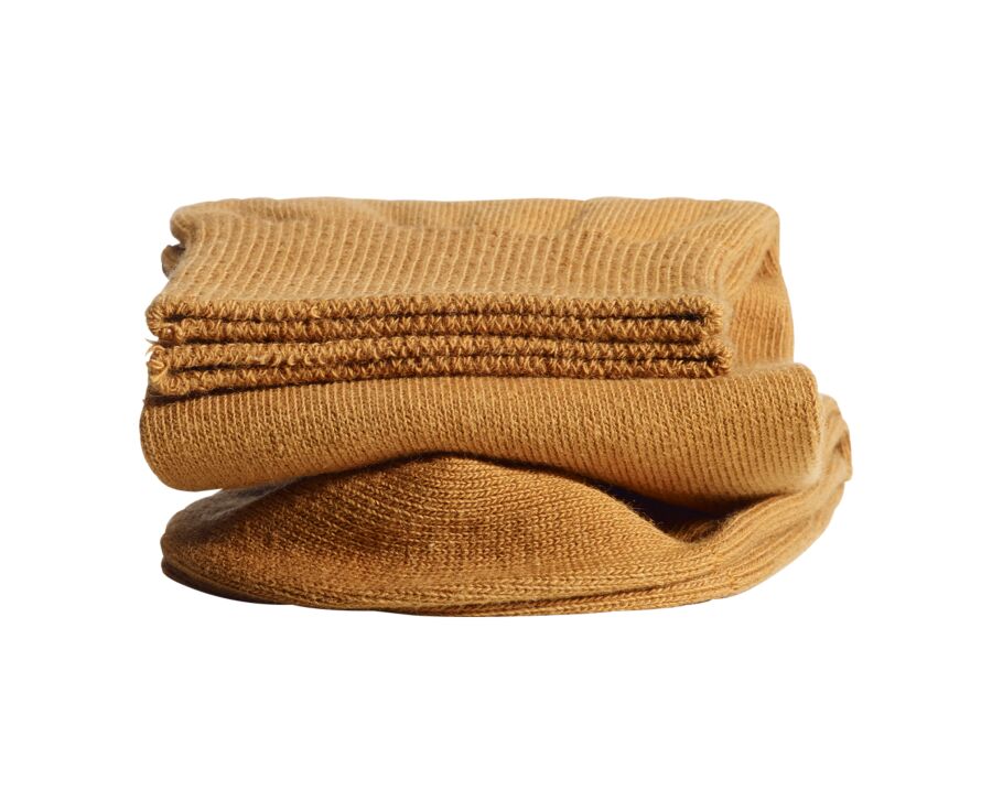 Men's thick cotton socks Mustard