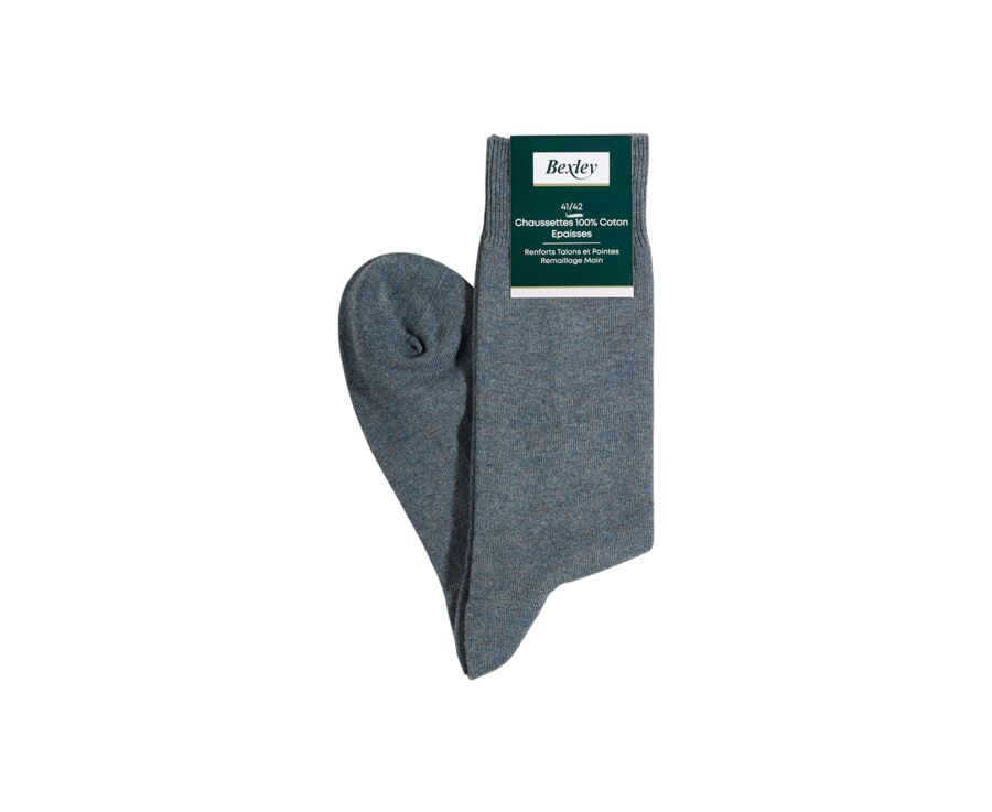 Men's thick cotton socks Melange Green