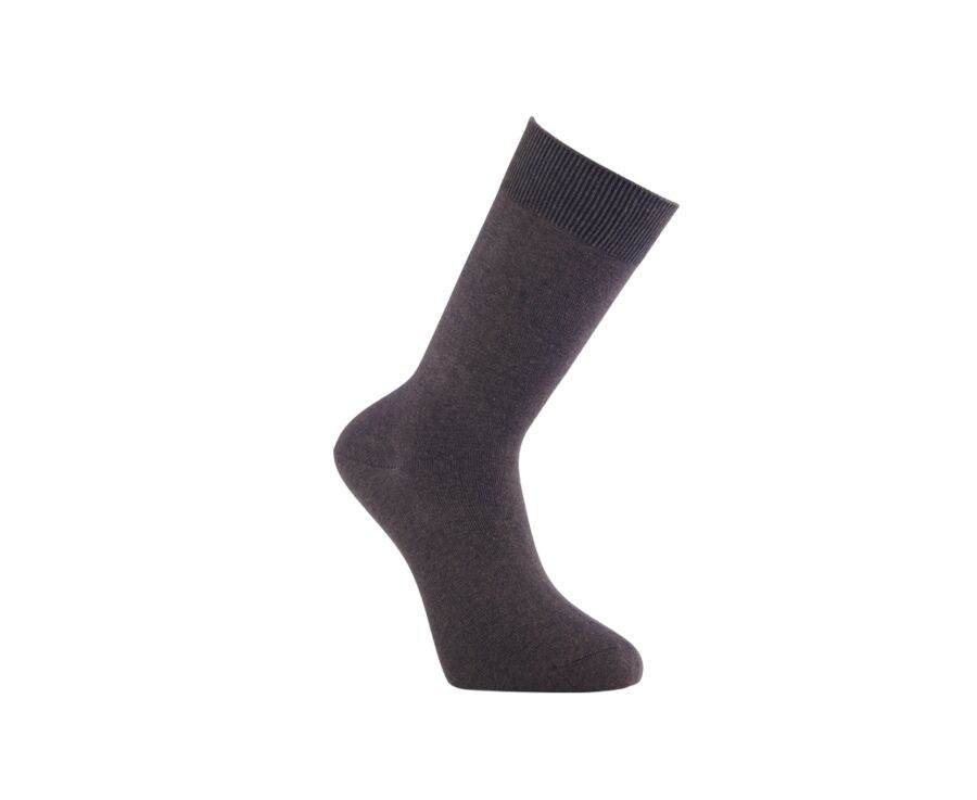 Men's Dark Brown Mercerised Cotton Socks