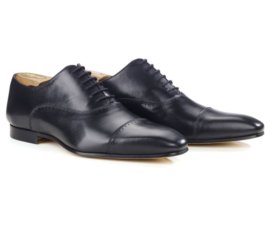 Black Oxford shoes - Leather outsole - STRESA