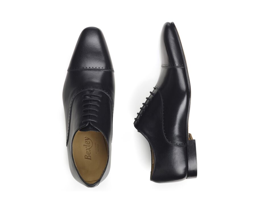 Black Oxford shoes - Leather outsole - STRESA