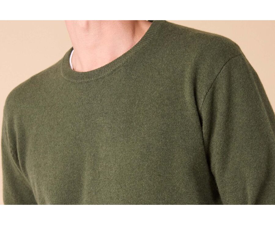 Green round-neck wool jumper - CONAN