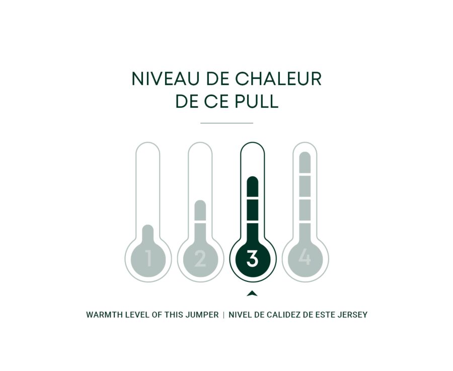 Dark Blue Melange v-neck wool jumper - ELIAN