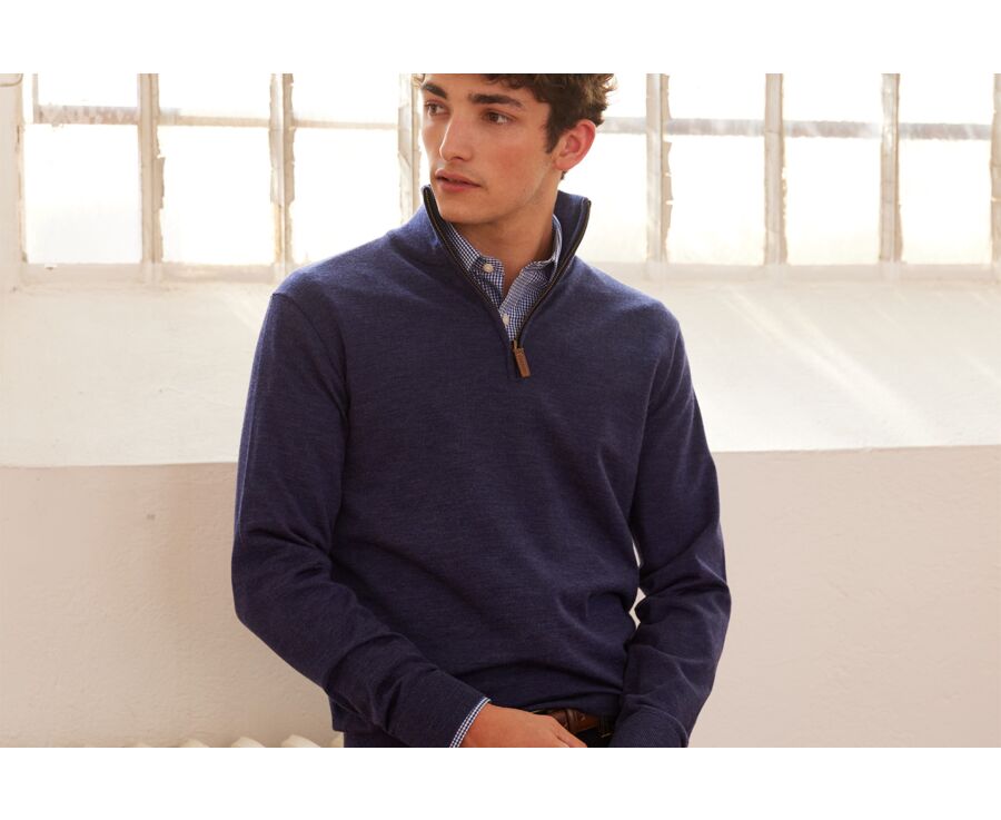 Navy blue half zip jumper best sale