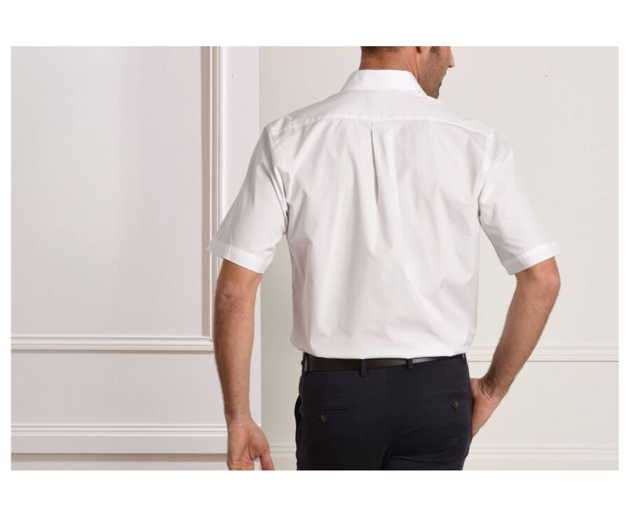 White Cotton shirt - Chest pocket - ALBERT MC