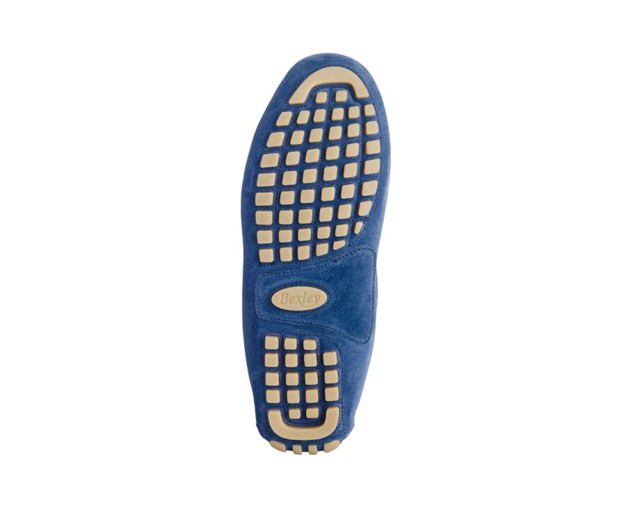 Men's Indigo Suede Driving shoes - FERGUSON