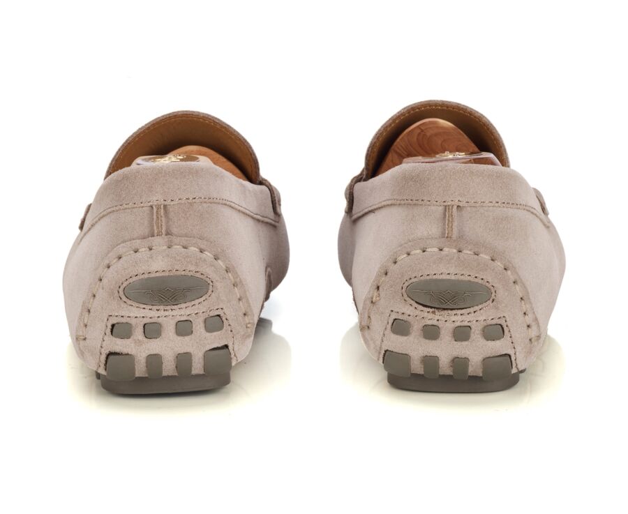 Men's Greige Suede Driving shoes - FERGUSON