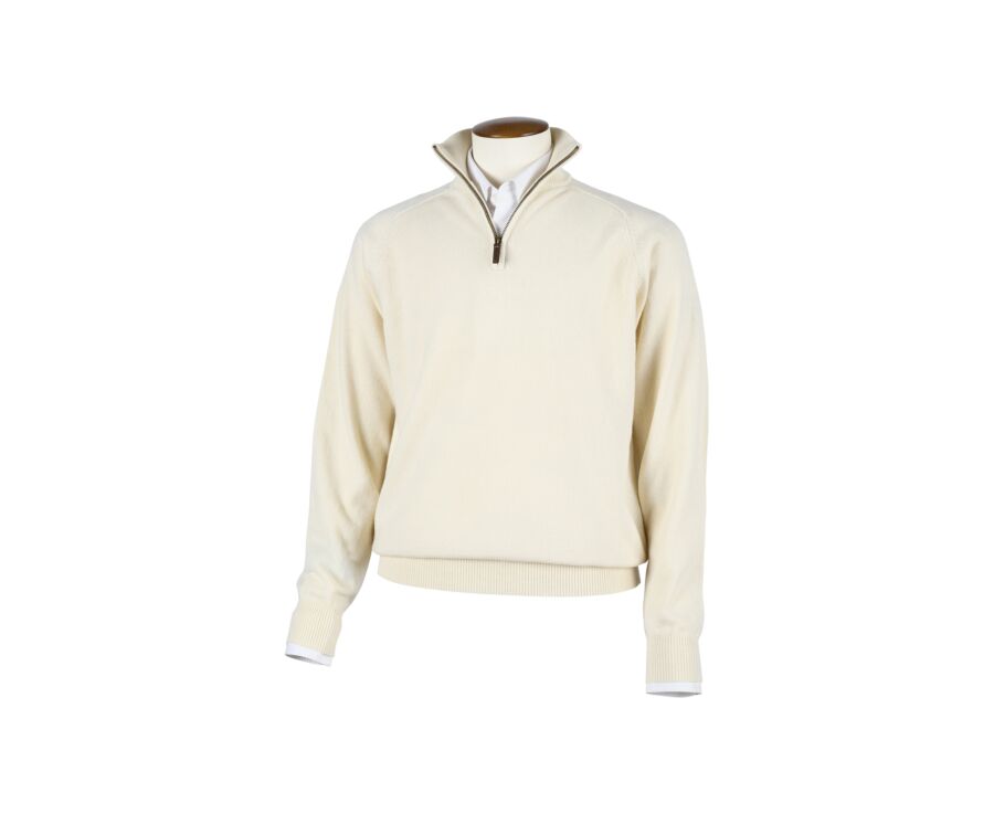 Off White half-zip wool jumper - KENNETH