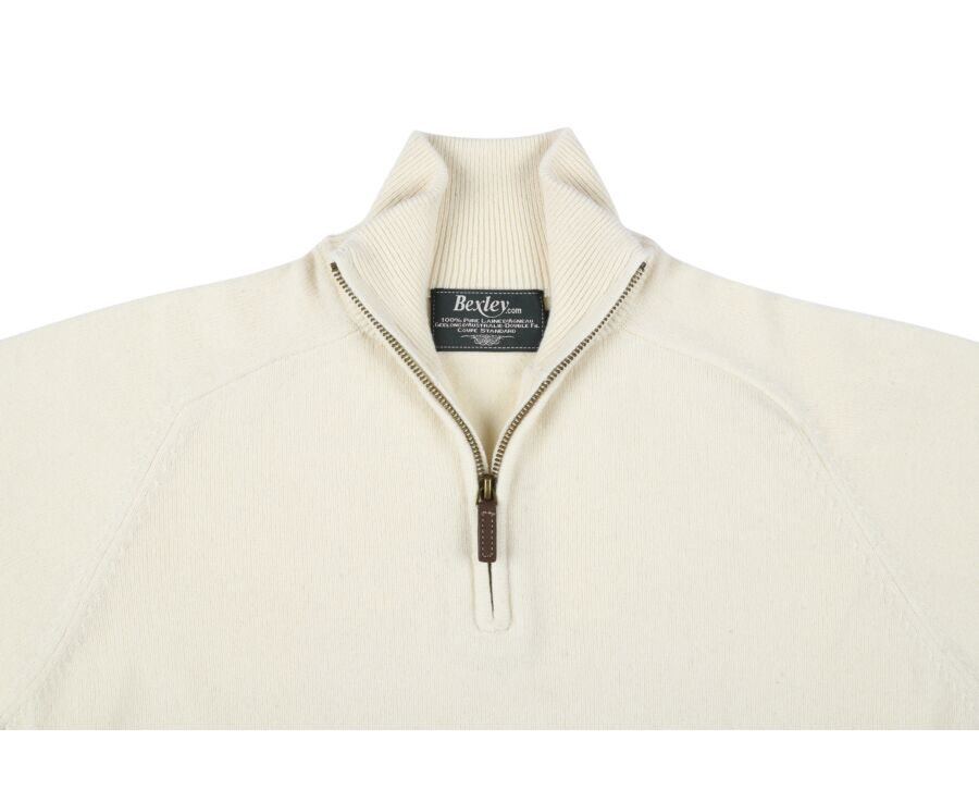 Off White half-zip wool jumper - KENNETH