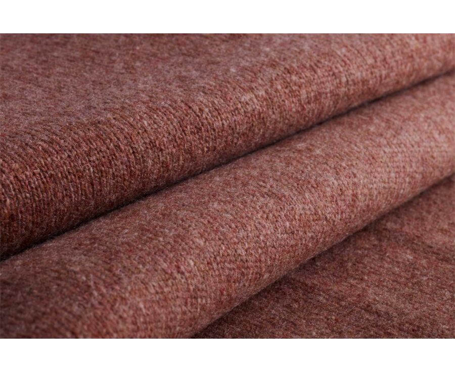 Men's rust mélange half-zip lambswool jumper - KENNETH
