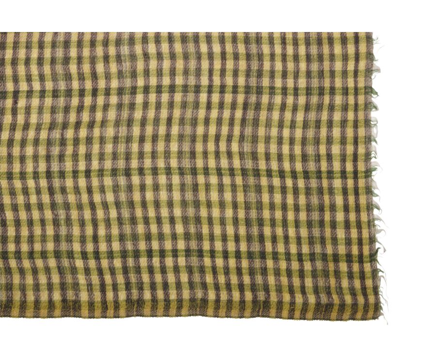 Men’s Wool Scarf – Camel, Navy and Green