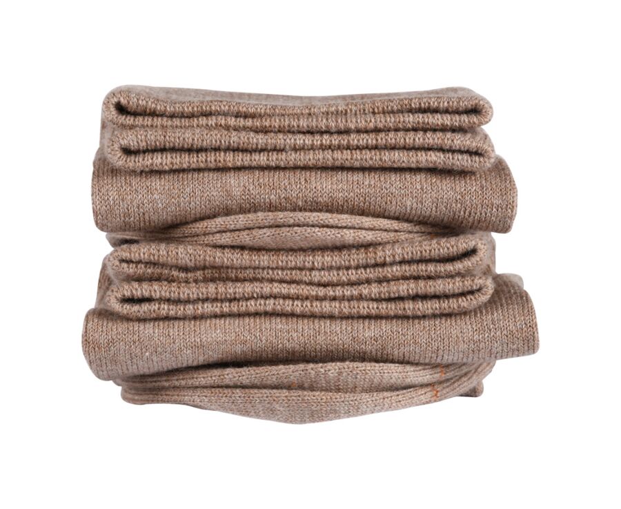 Men's Taupe Melange Cotton Socks