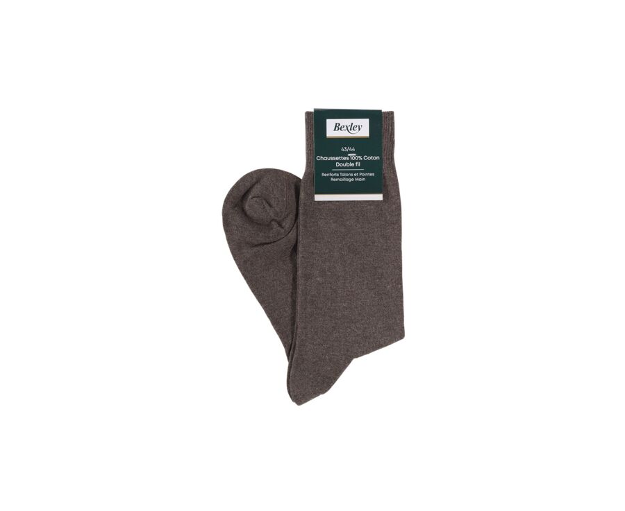 Men's Chocolate Melange Cotton Socks