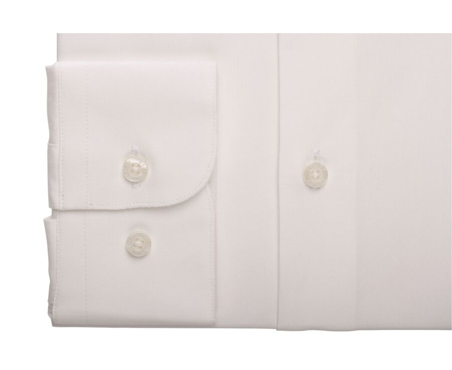 Men’s plain poplin shirt in ecru - LOUIS CLASSIC