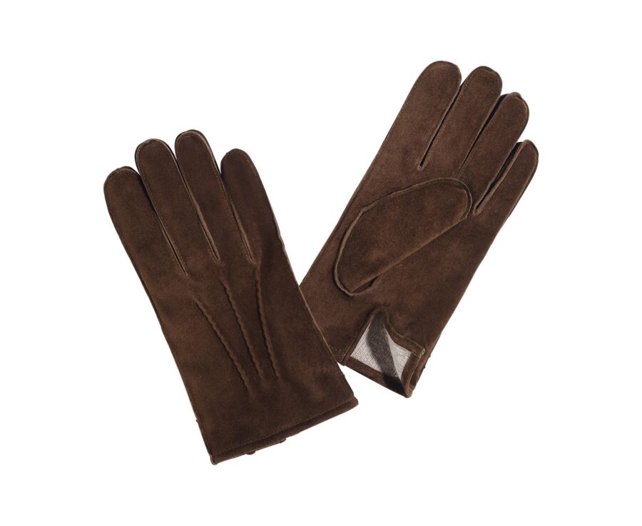 Men goat suede leather gloves