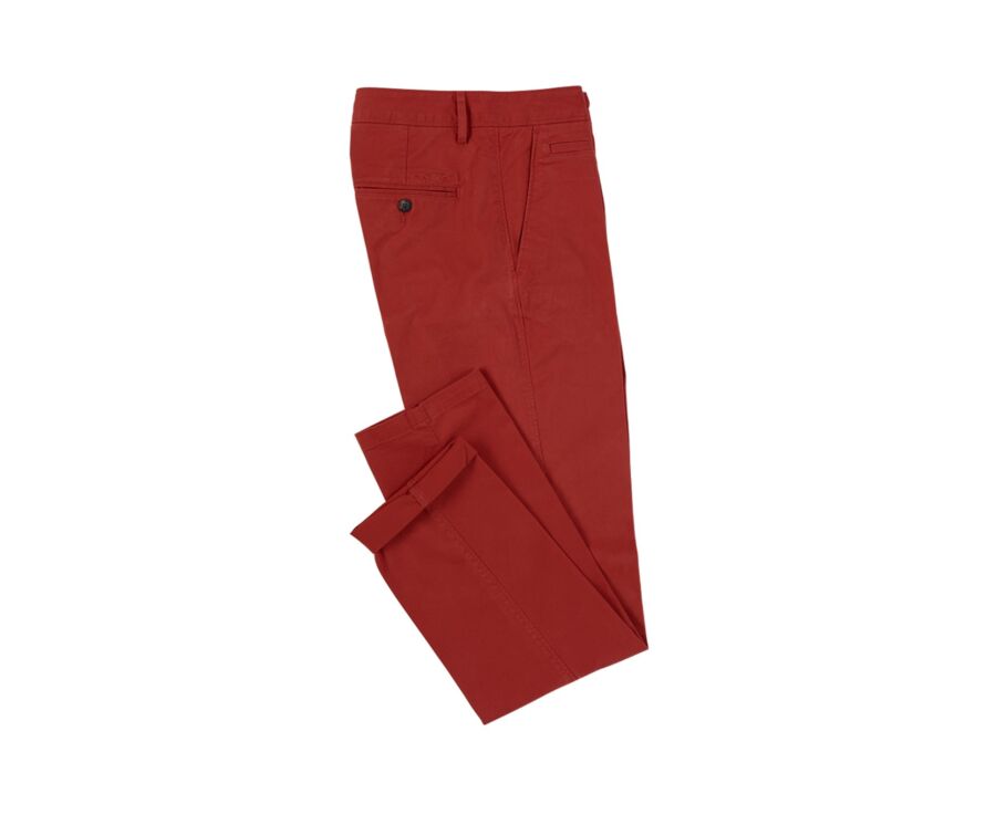 Men's chino trousers Brick Red - KYRK