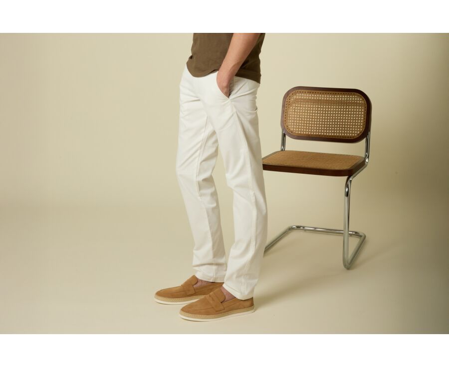 Men's chino trousers Off-white - KYRK