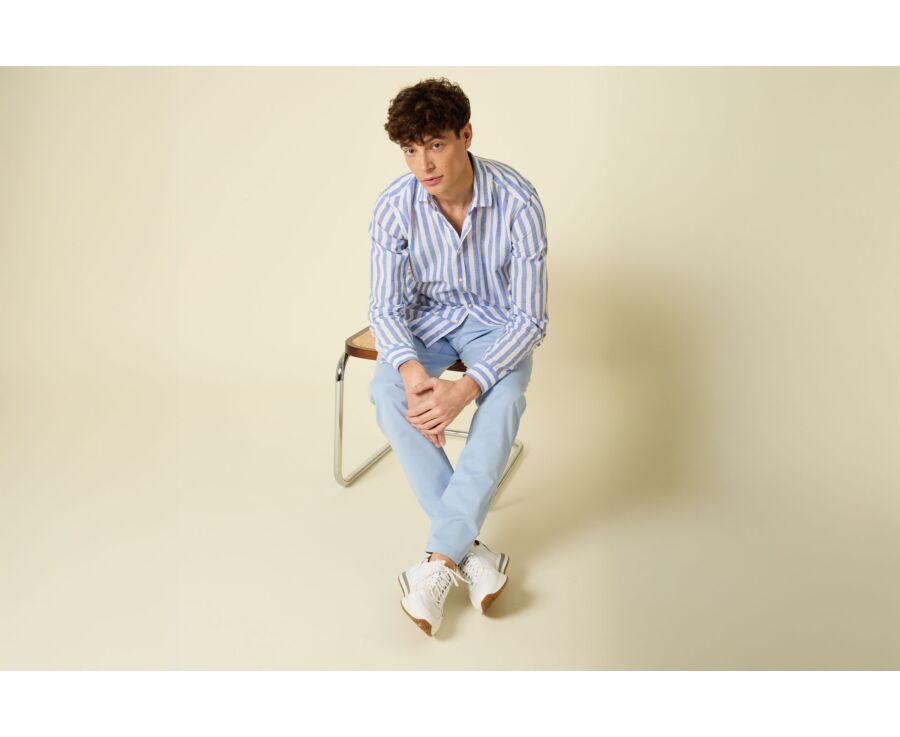 Men's chino trousers Light Azure Blue - KYRK