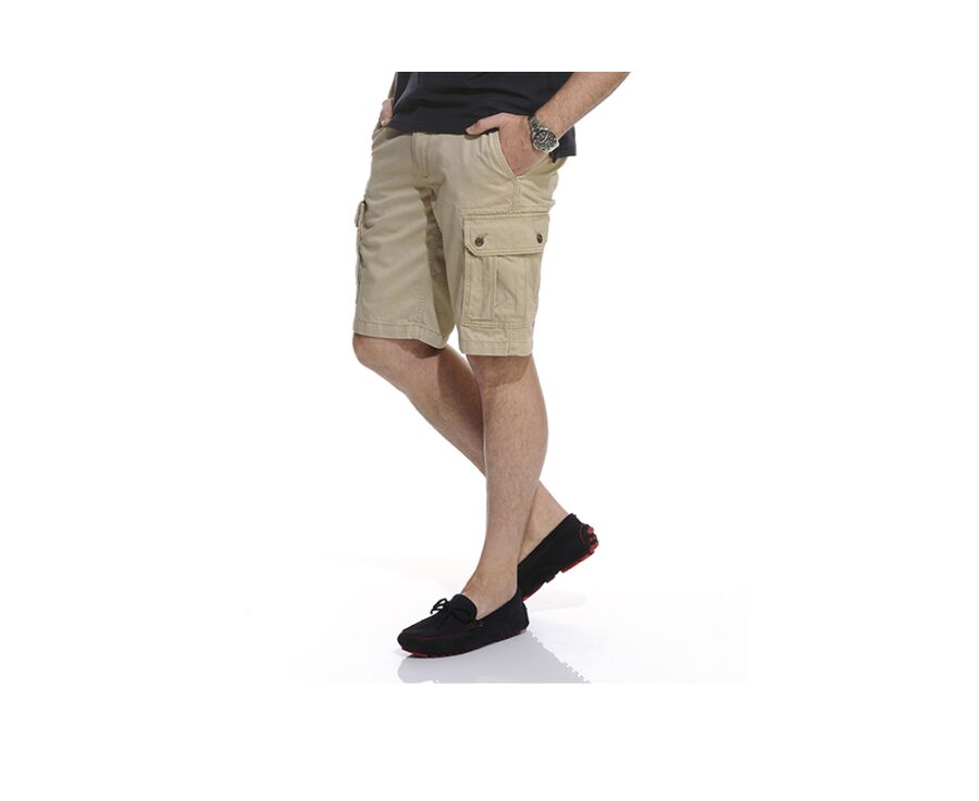 Dark Beige Cargo Shorts - CODY