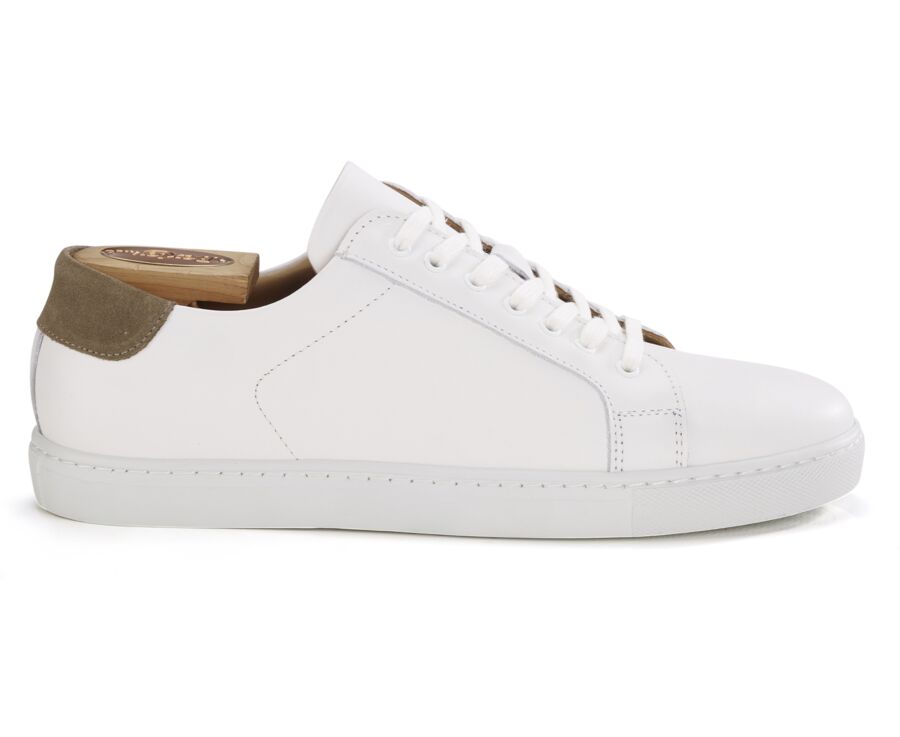 White Men's leather Trainers - INGLEWOOD
