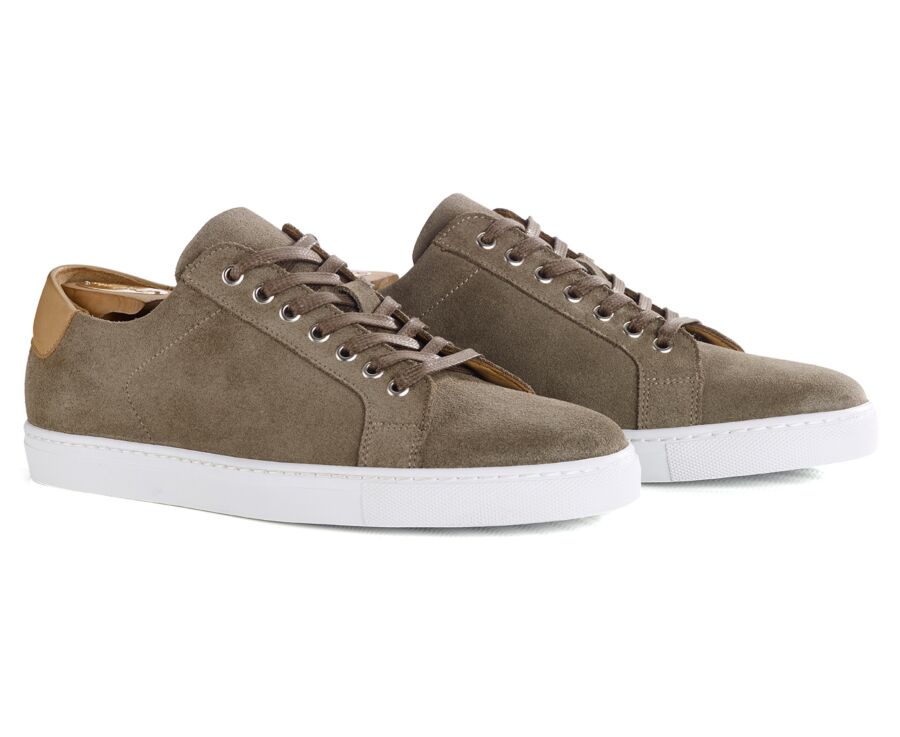 Men’s leather sneakers – Khaki suede - INGLEWOOD