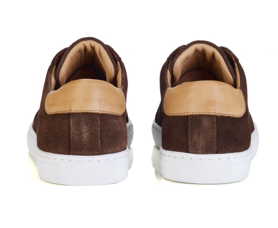 Men's chocolate suede sneaker with white sole - INGLEWOOD