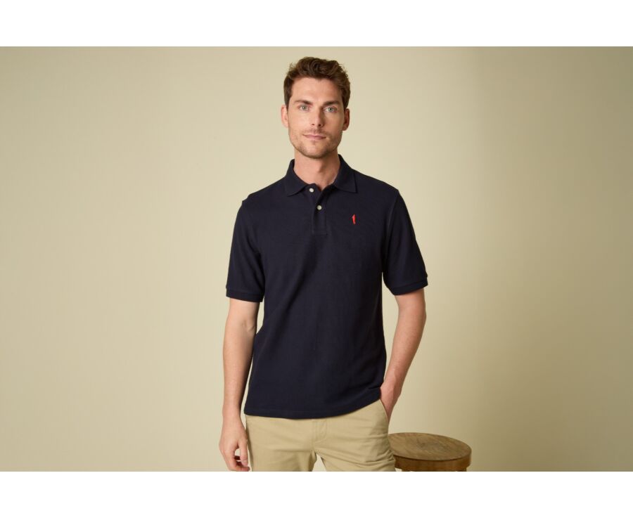 Navy Men's polo shirt - GARETH