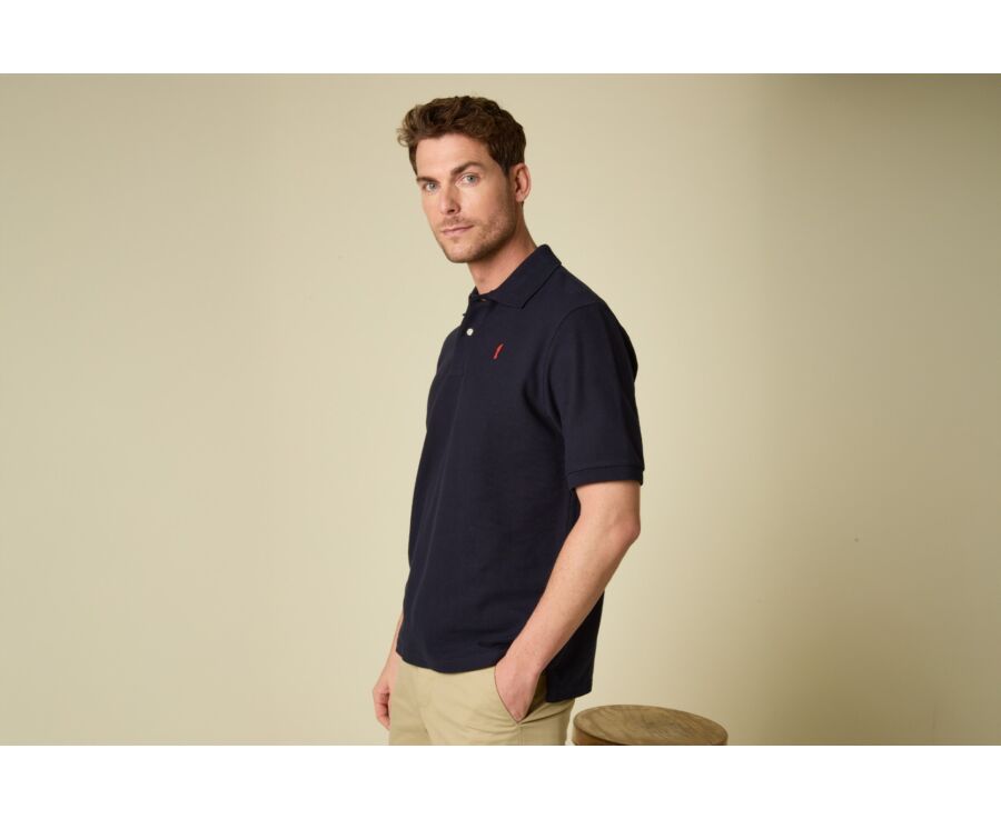 Navy Men's polo shirt - GARETH