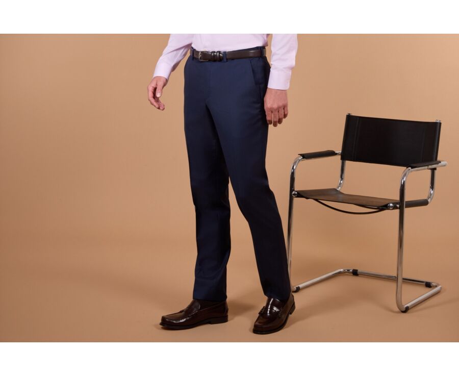 Men's Prussian Blue Suit Trousers - LAZARE