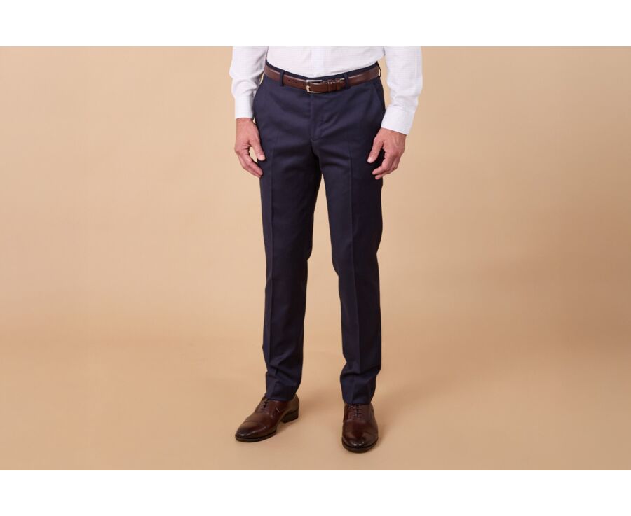 Men's Suit Trousers - Navy Blue  - LAZARE
